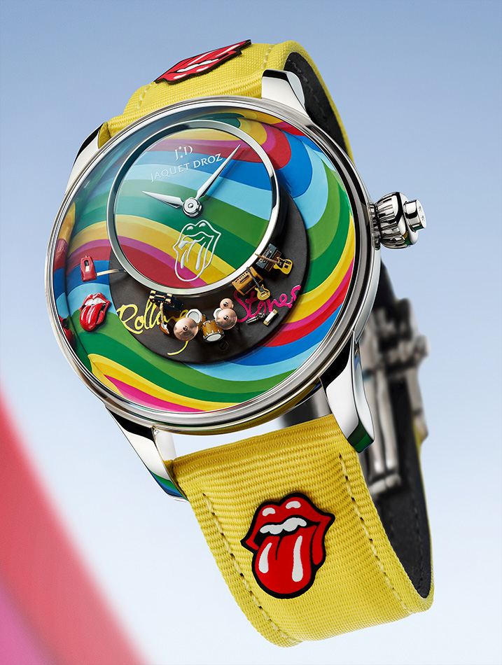 雅克德罗滚石乐队联名自动玩偶亮相2023年ONLY WATCH慈善拍卖会