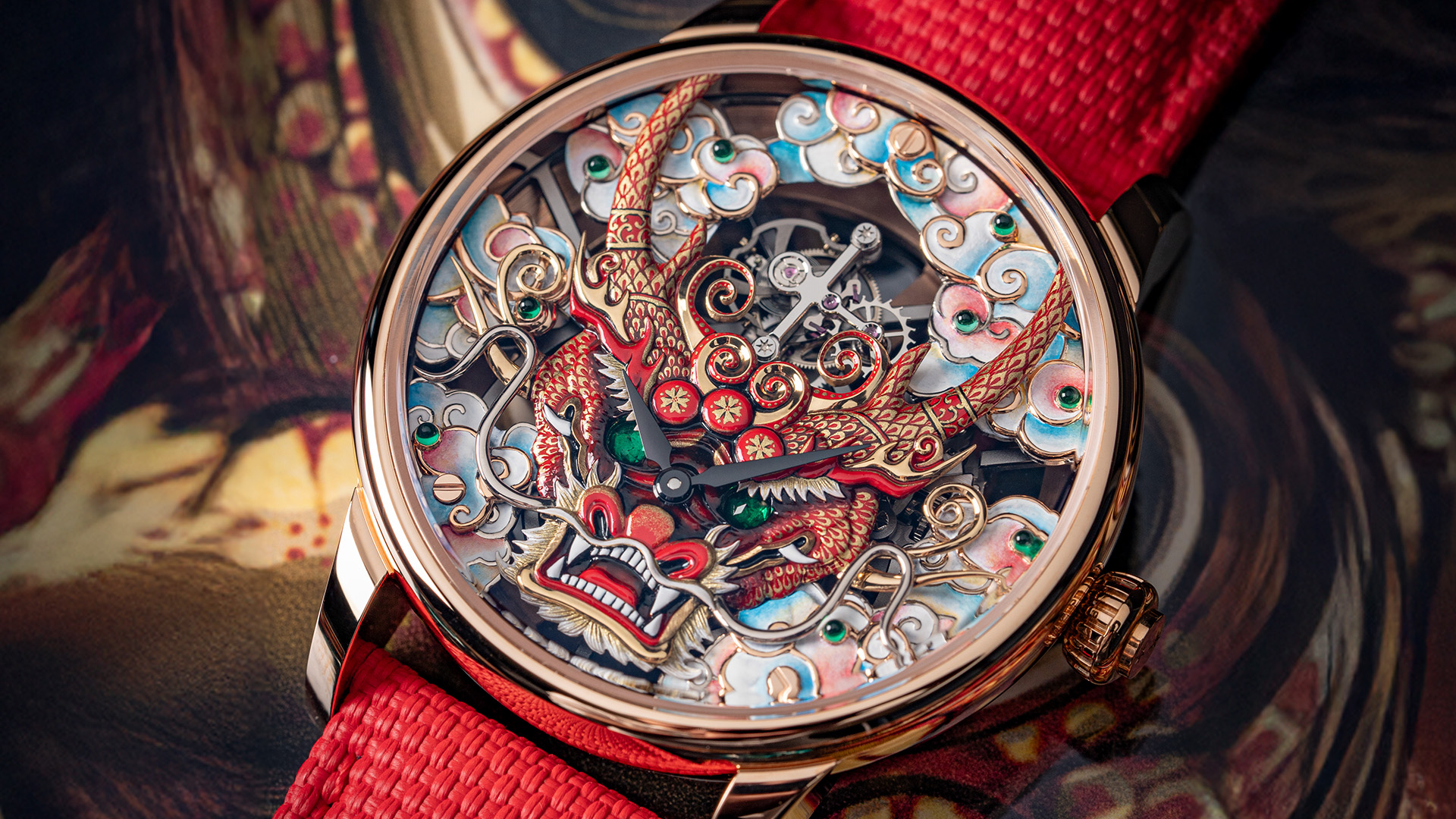 Tourbillon Skelet Red Gold - Dragon Mask