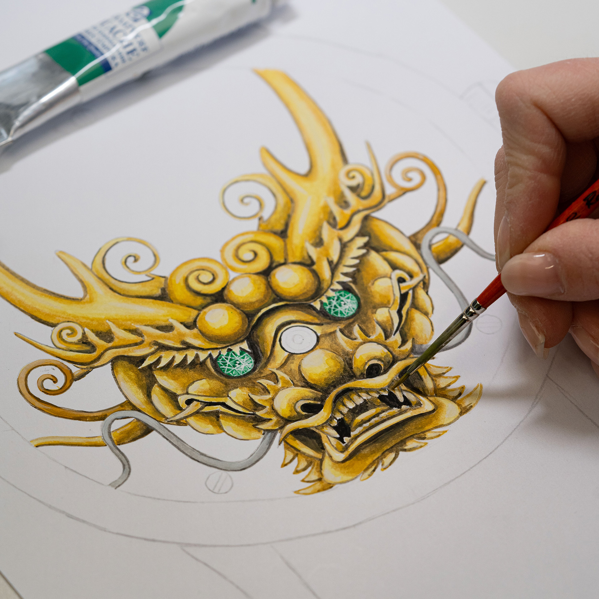 Tourbillon Skelet Red Gold - Dragon Mask