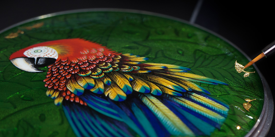 Parrot Repeater Pocket Watch